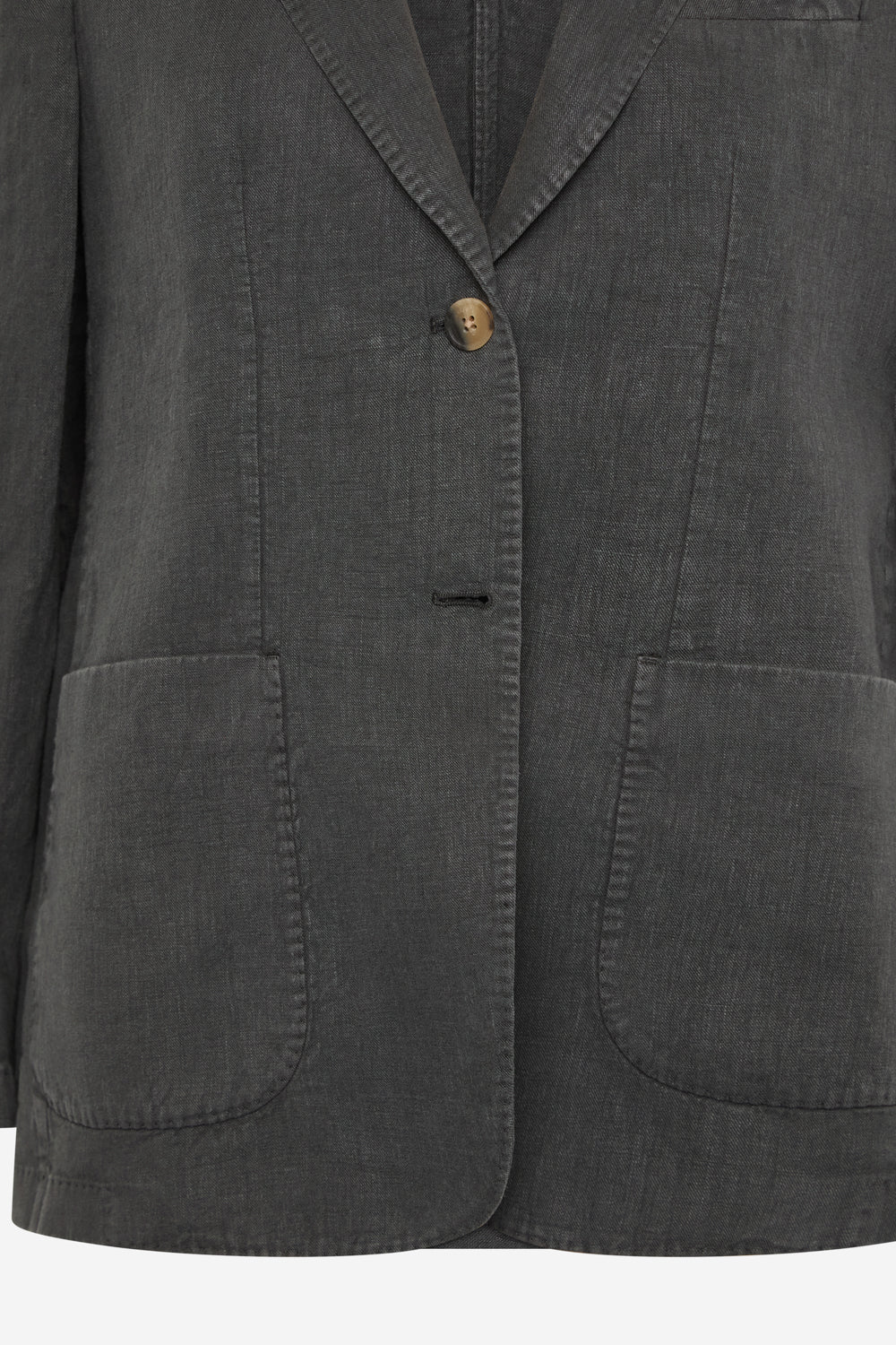 BLAZER HOJA GRIGIO SCURO IN CANAPA