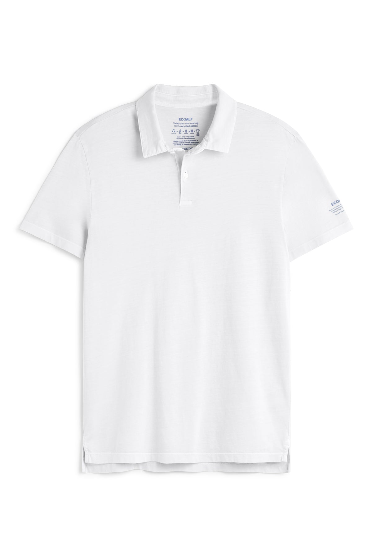 THEO WHITE KNIT POLO SHIRT