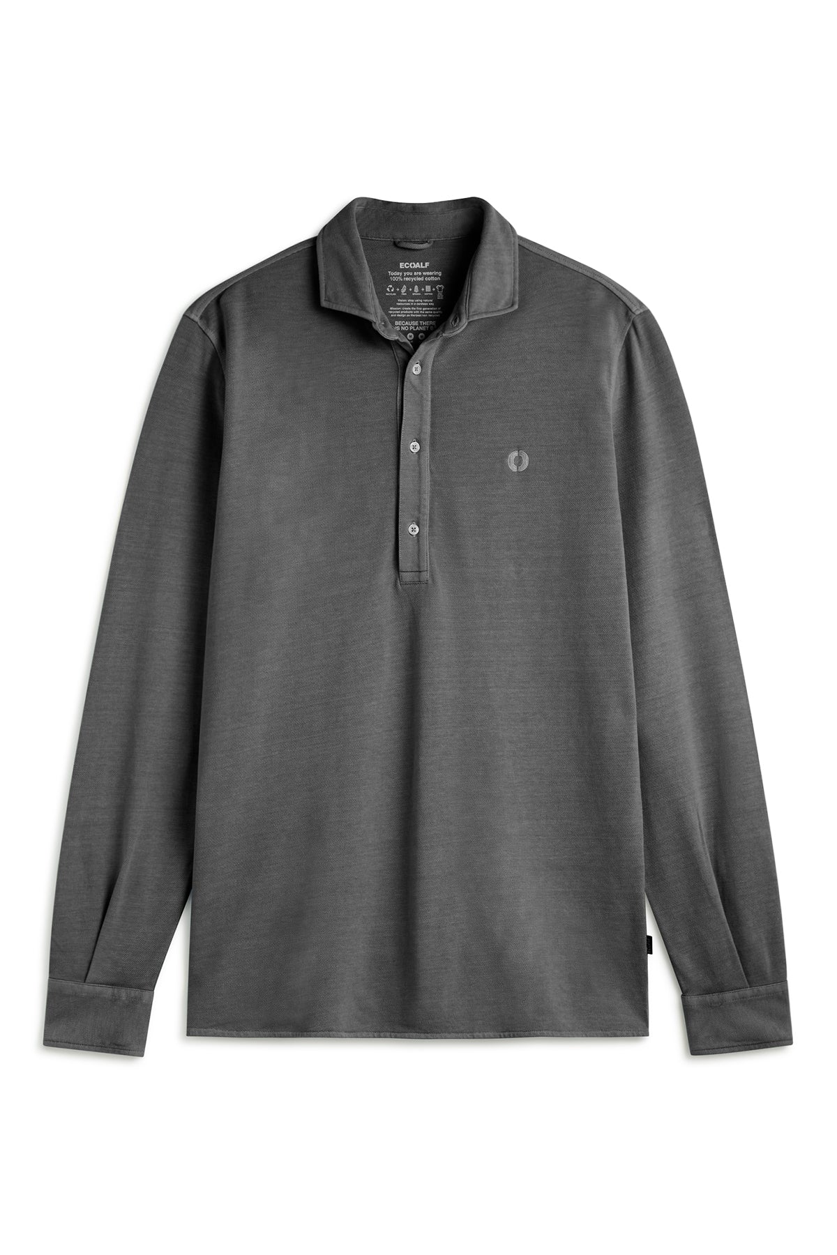 CHEMISE POL PIQUE GRIS FONCÉ