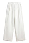 PANTALON EN LIN MIEL BLANC