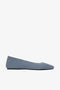 BLUE ADELAIDE BALLET PUMPS