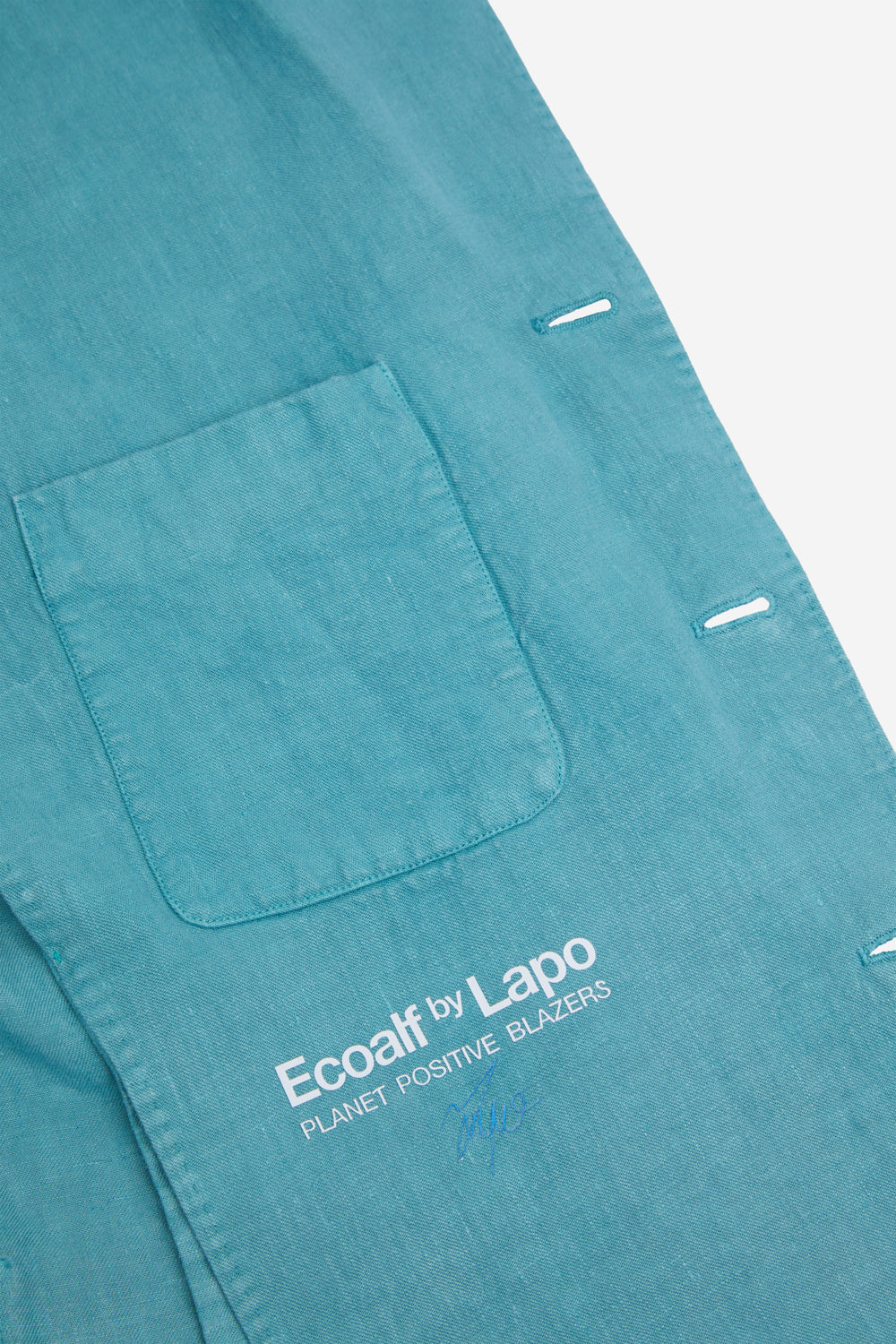 LAPO BLAZER IN AQUA GREEN HEMP