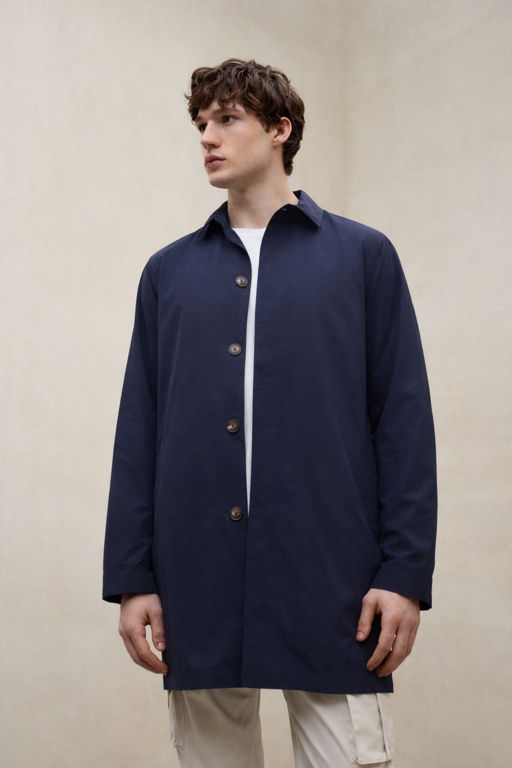 GABARDINA PACKABLE VESTAL AZUL MARINO