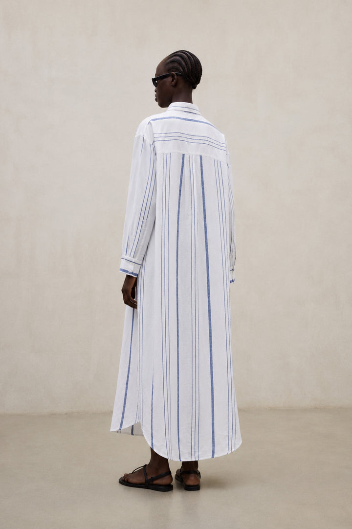 VESTIDO DE RAYAS DAREA BLANCO