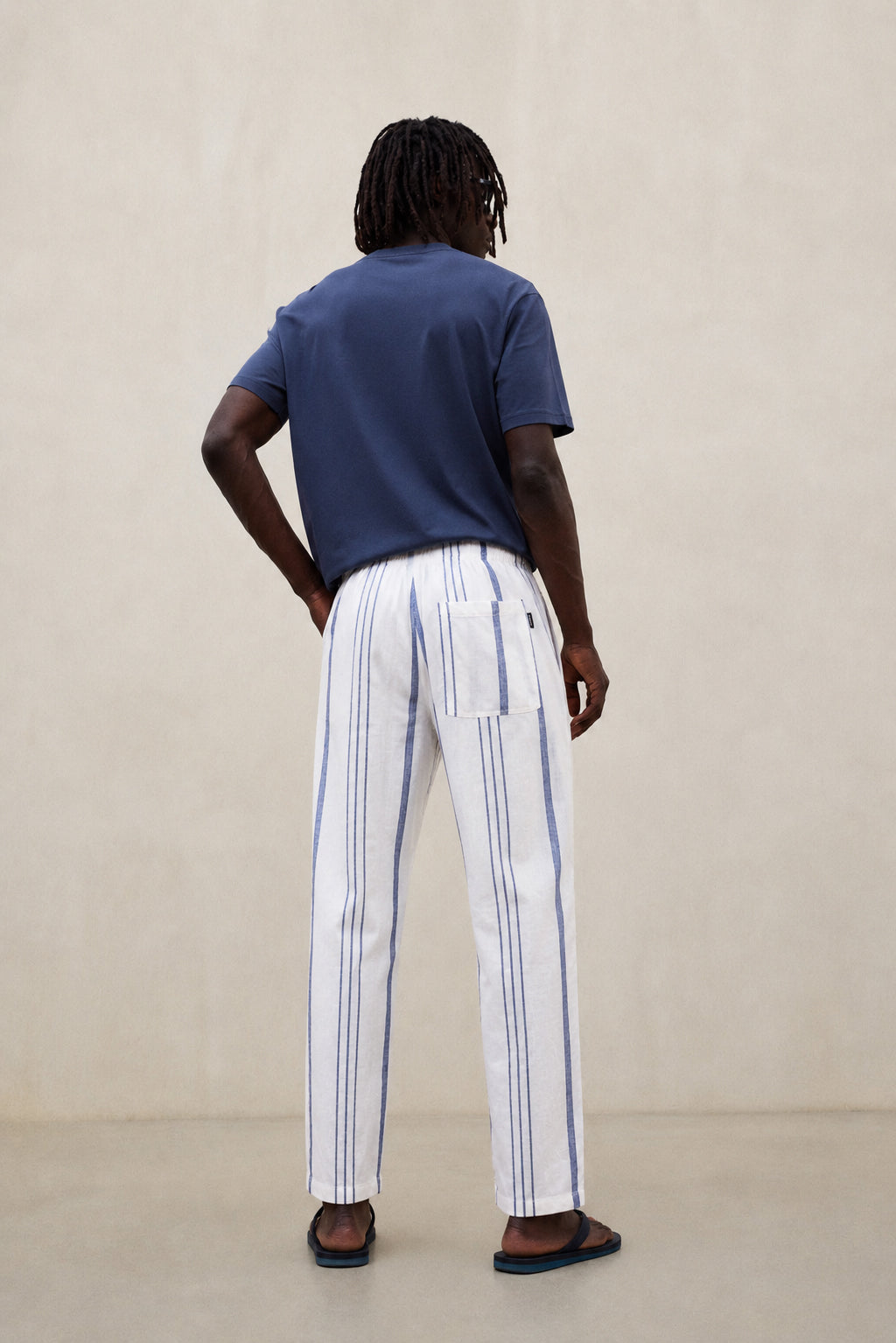 PANTALONES DE RAYAS GINA BLANCO
