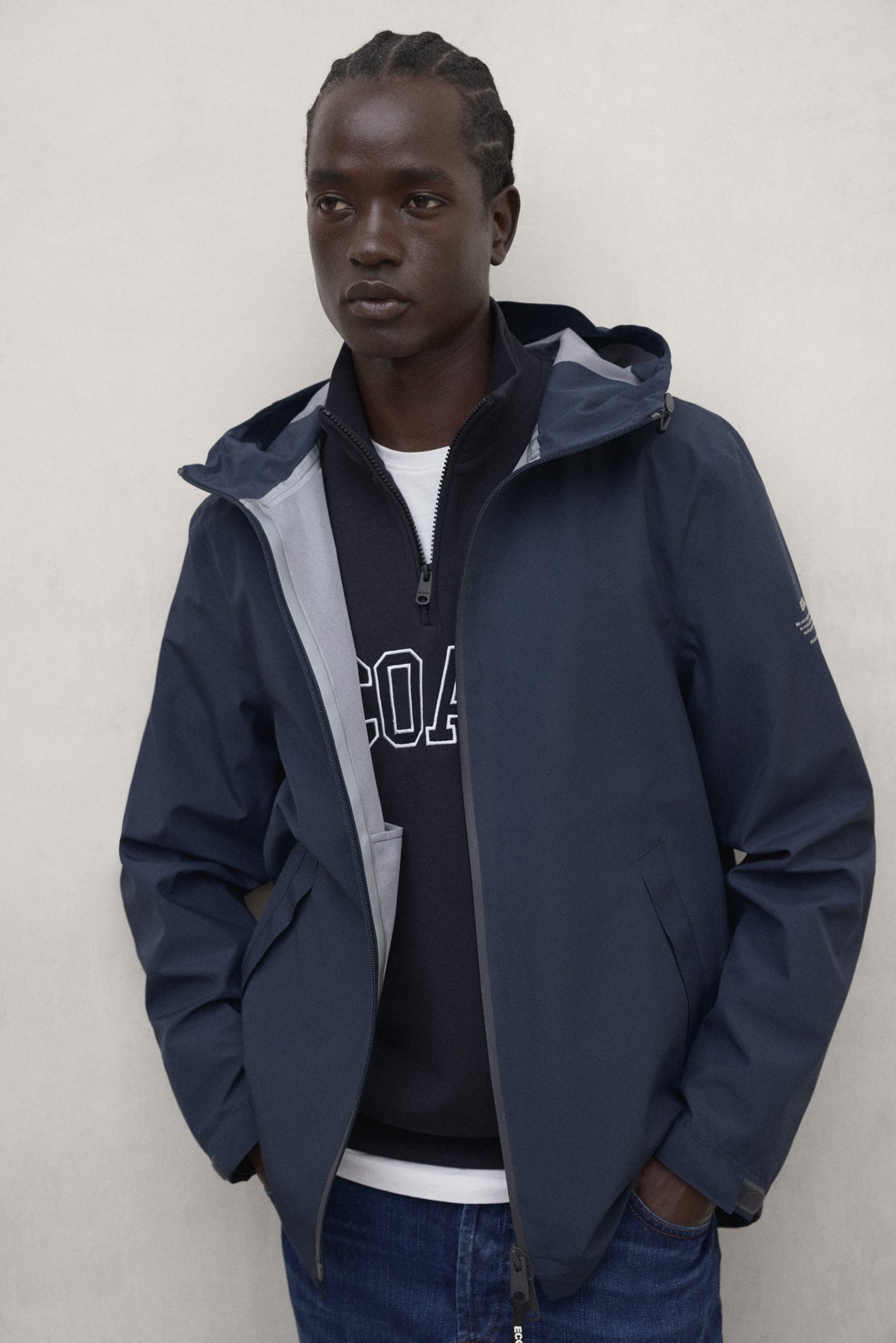 NAVY BLUE DILUVIO JACKET