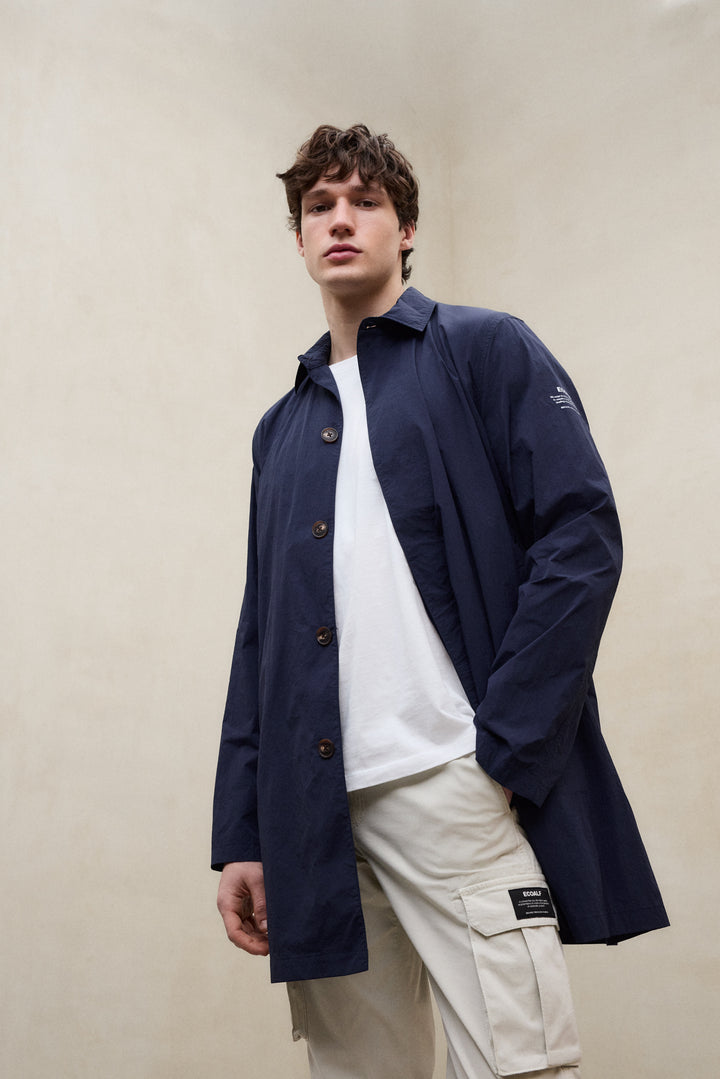 GABARDINA PACKABLE VESTAL AZUL MARINO