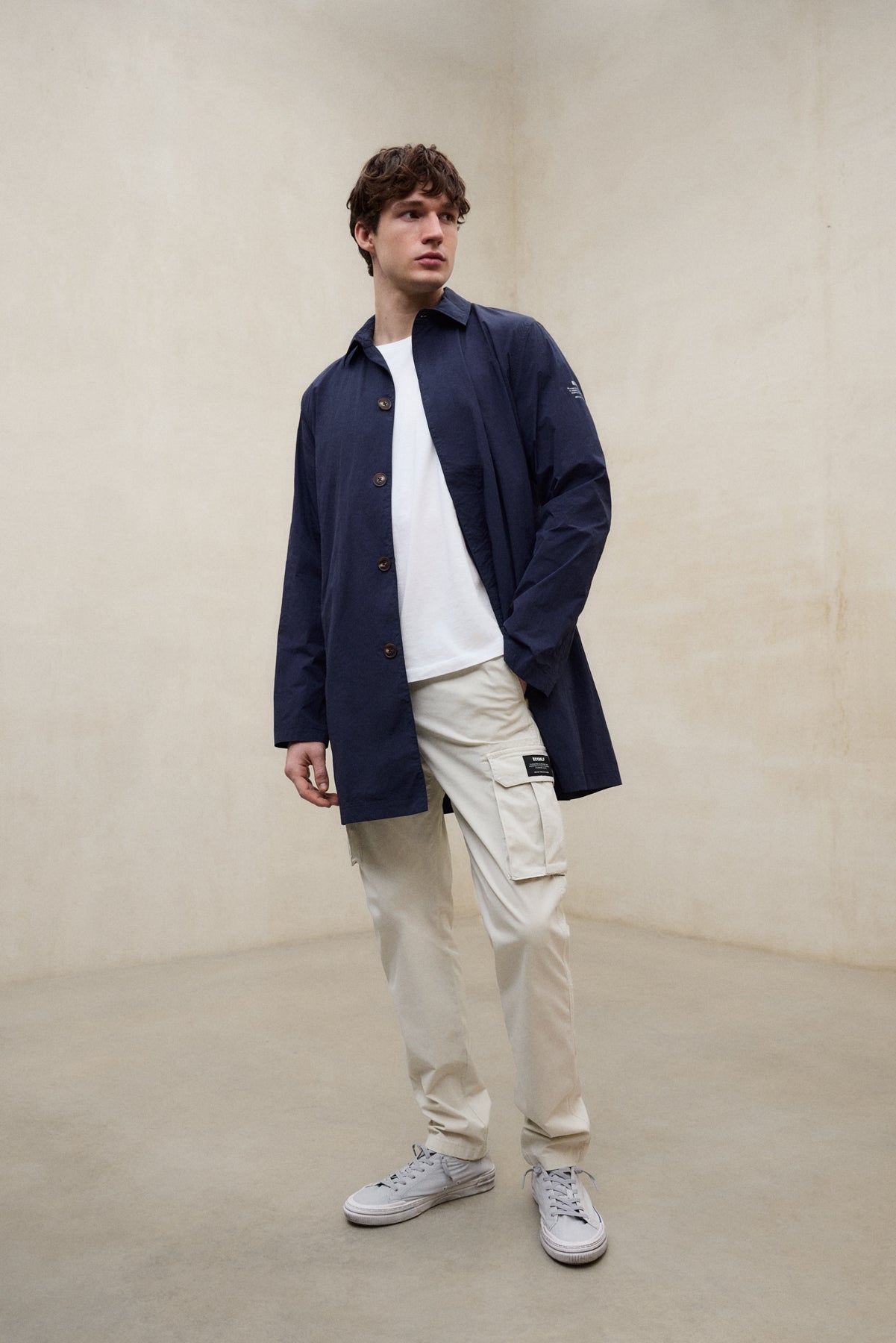 GABARDINA PACKABLE VESTAL AZUL MARINO