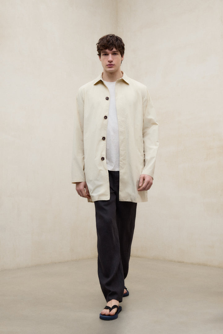 BEIGE PACKABLE VESTAL TRENCH COAT