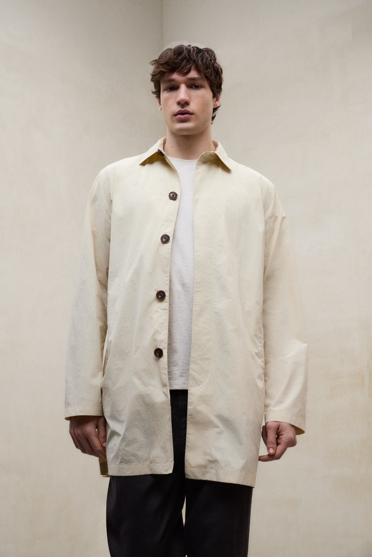 BEIGE PACKABLE VESTAL TRENCH COAT