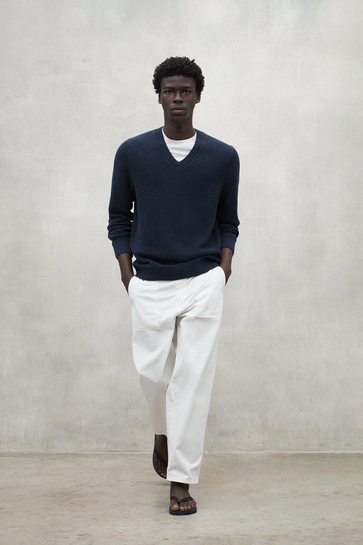 PULL FICUS BLEU MARINE