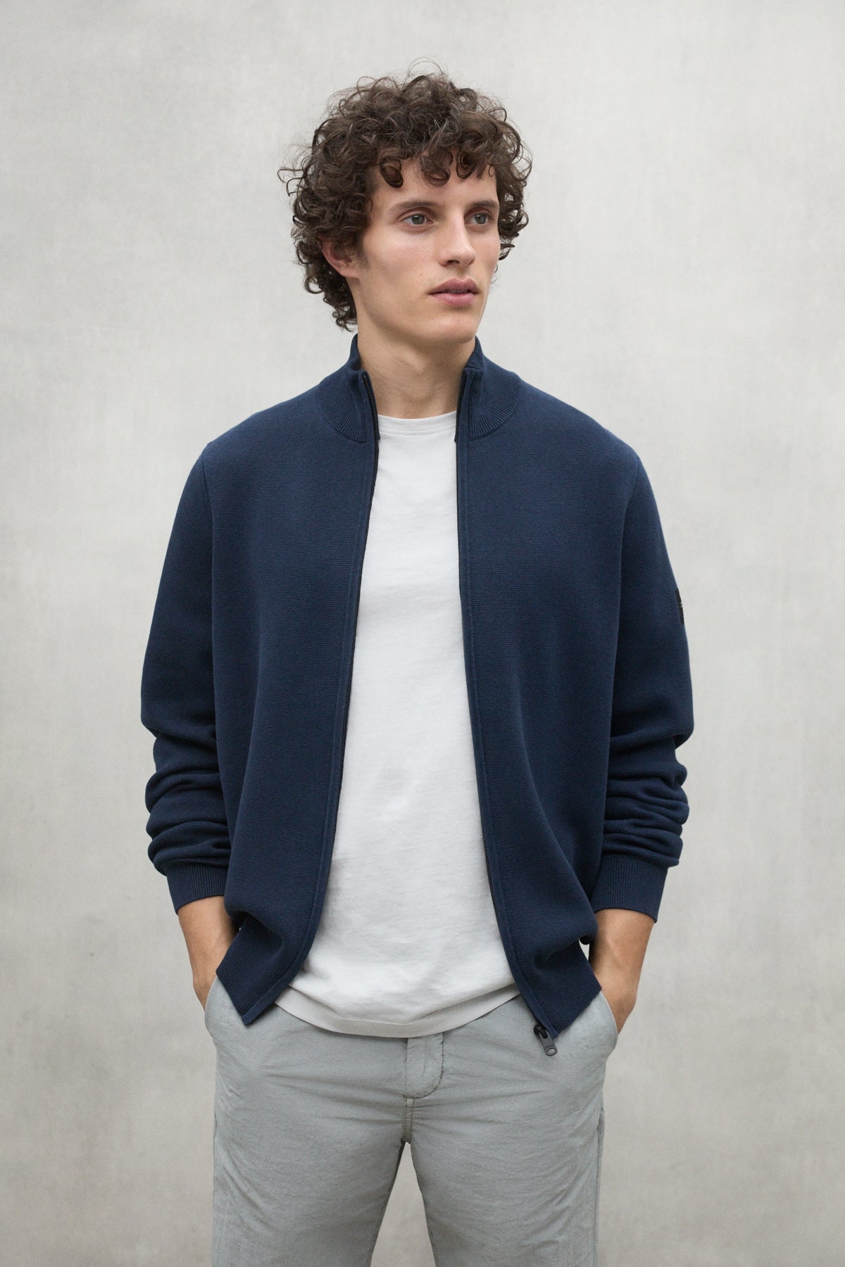 PULLOVER MANDARINA DUNKELBLAU