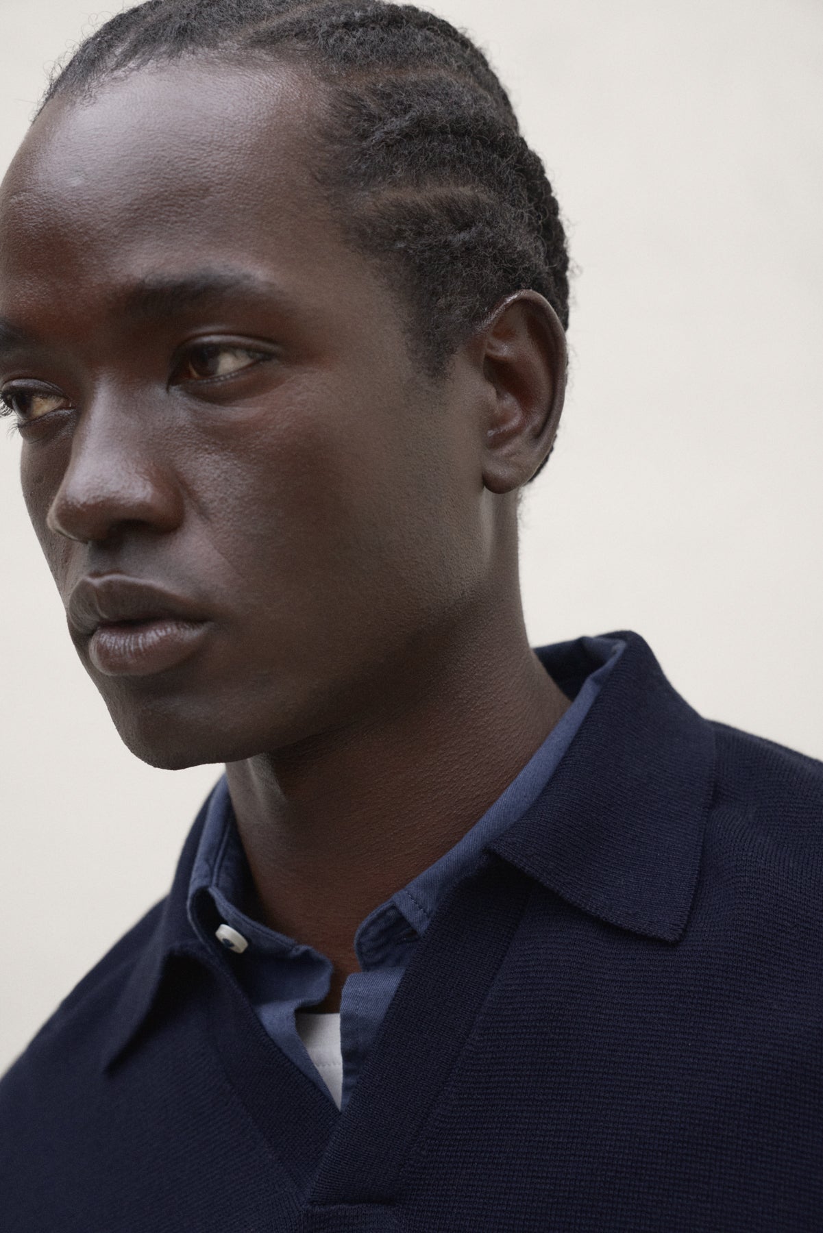 NAVY BLUE MOPANE SWEATER
