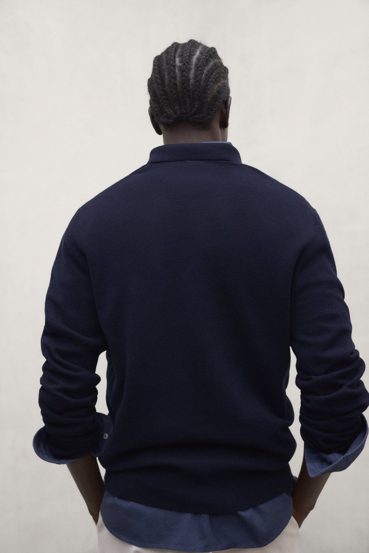 NAVY BLUE MOPANE SWEATER