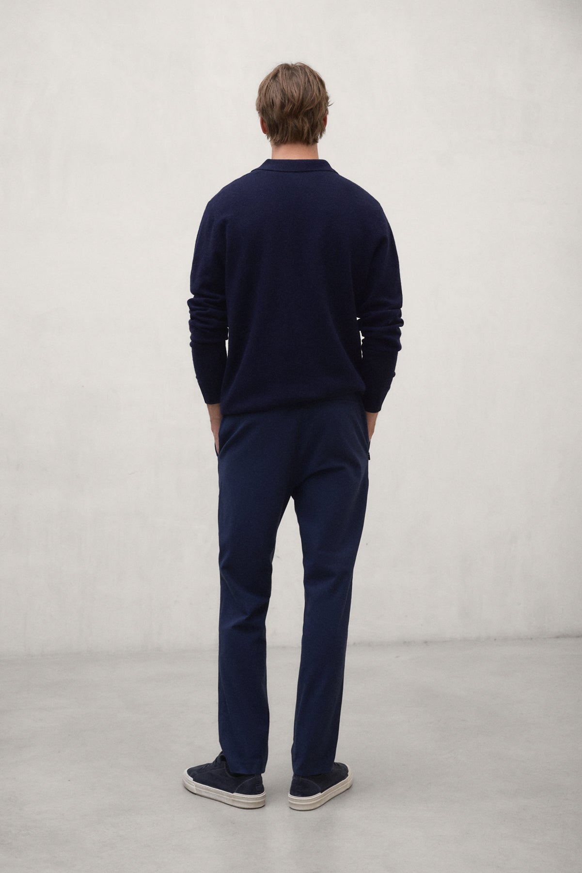 BAFI NAVY BLUE COTTON TROUSERS