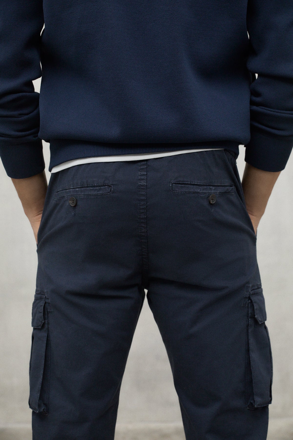 NAVY BLUE ETHICARGO TROUSERS