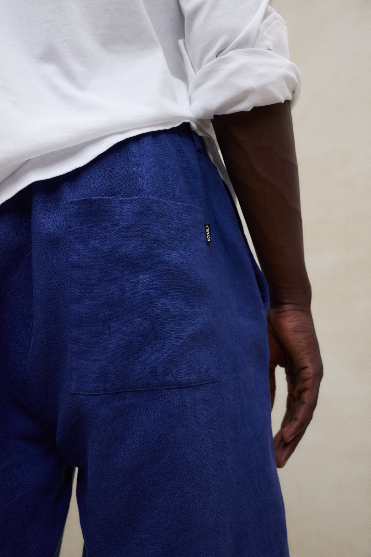 BLUE ETHIWIN LINEN TROUSERS