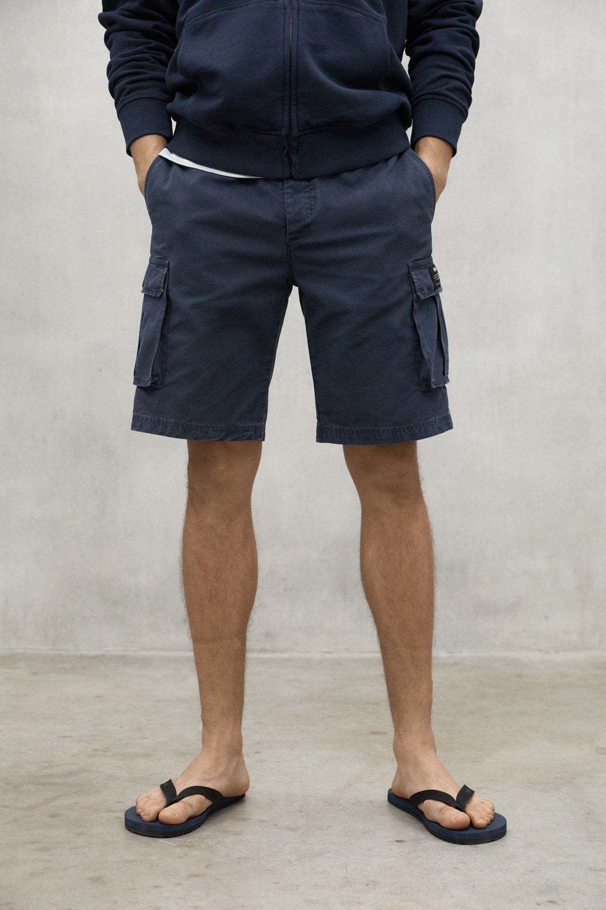 SHORT ETHICARGO BLEU MARINE