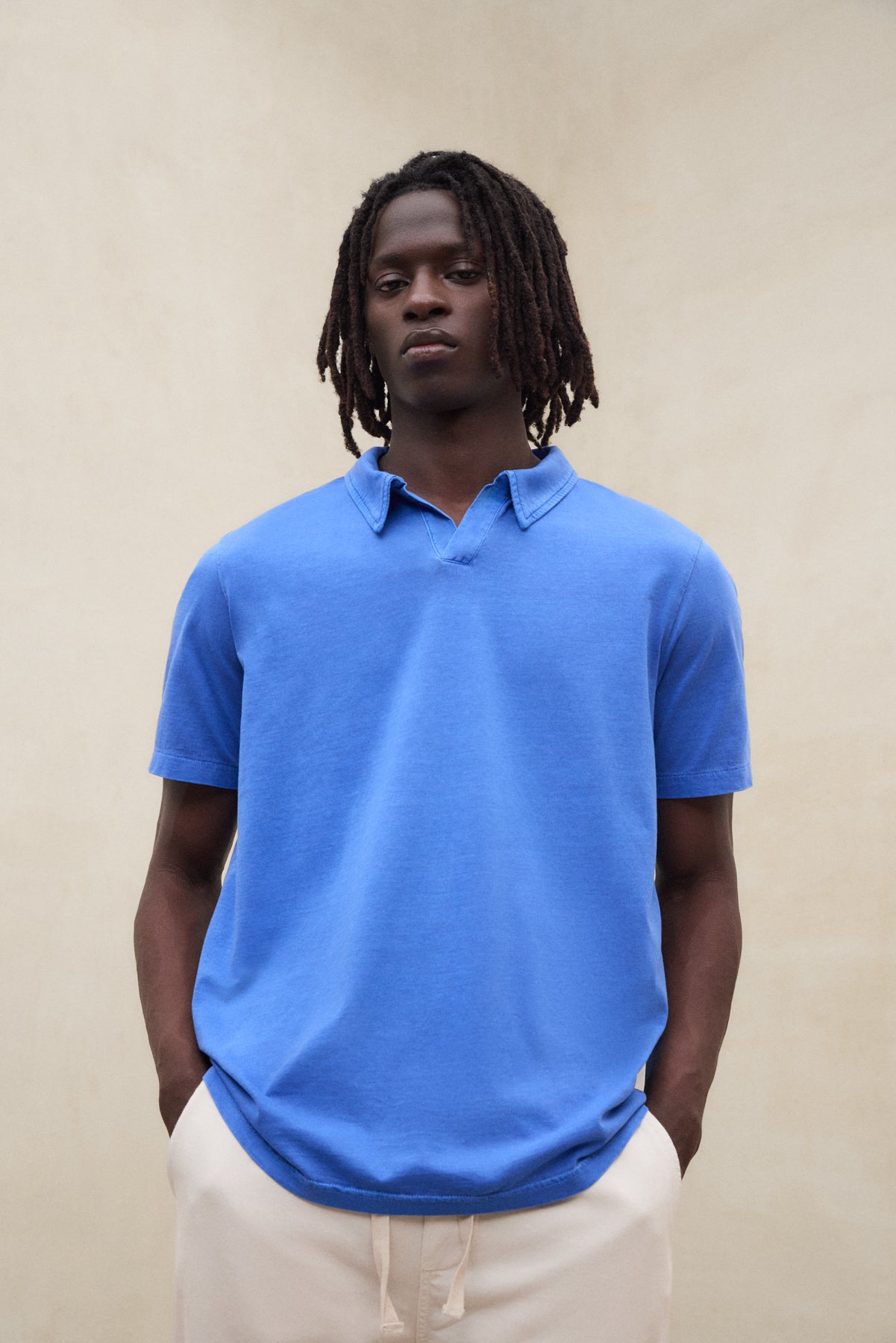 BLUE ENZO POLO SHIRT