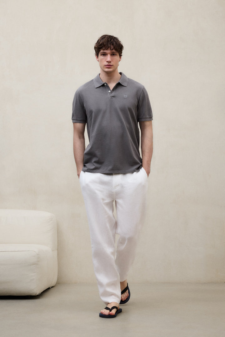 PIQUÉ-POLOSHIRT TEDAN BRAUN