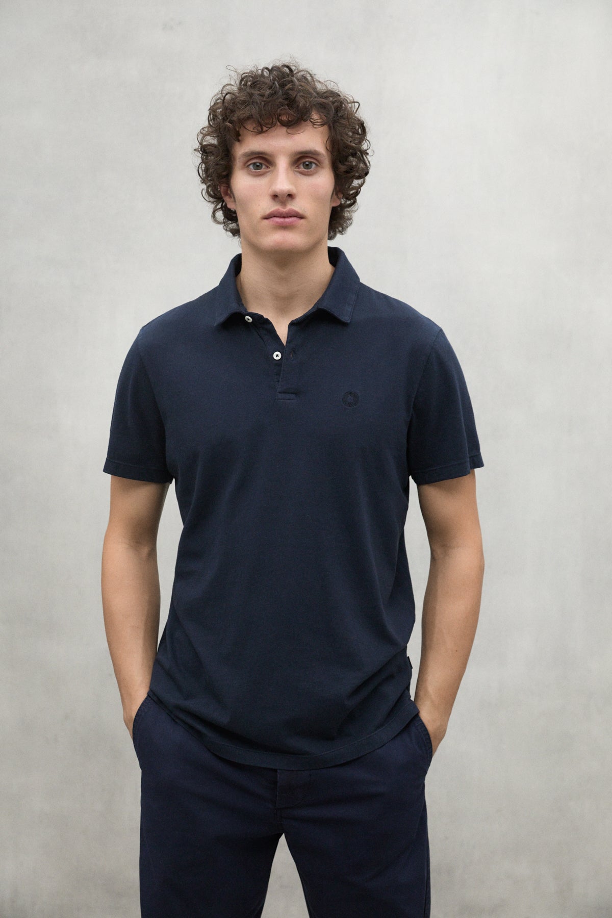 POLO JERSEY THEO AZUL MARINO
