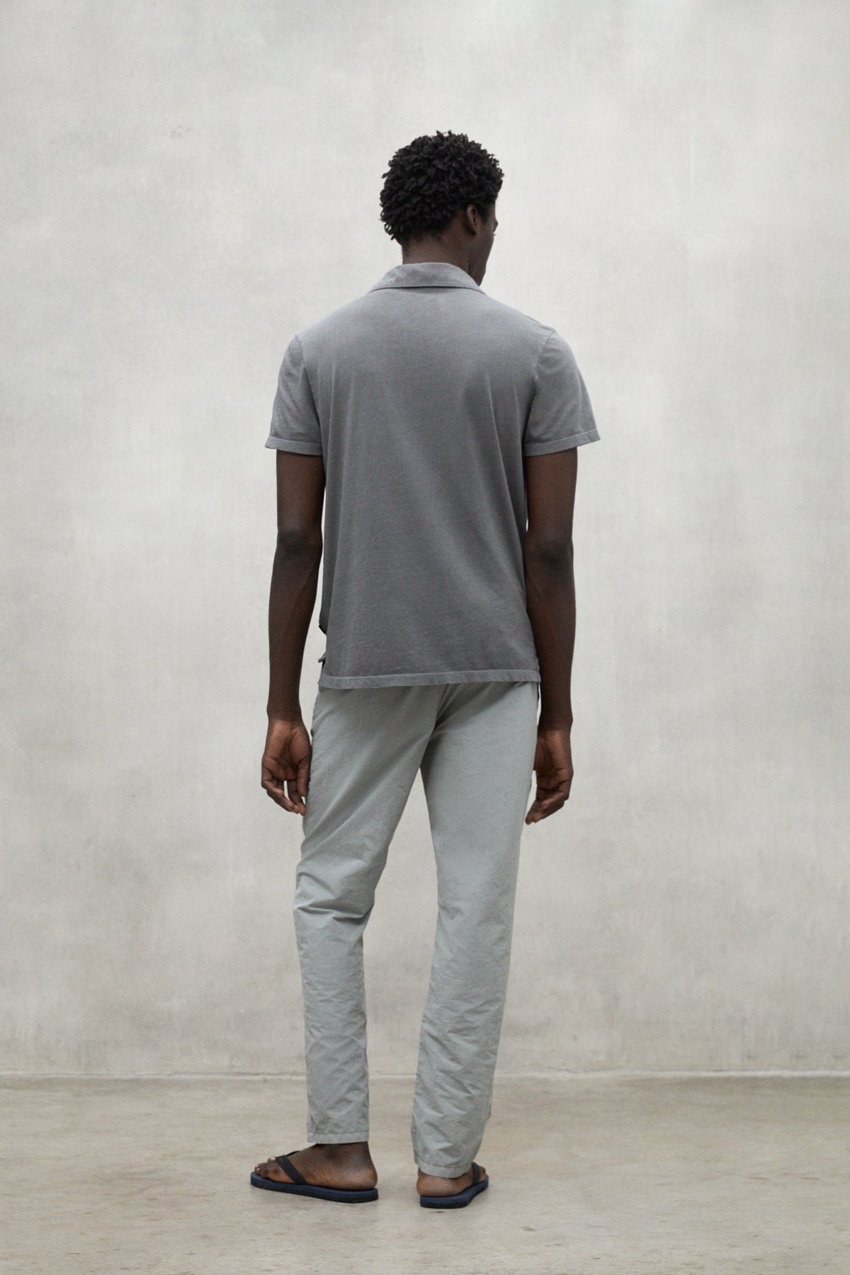 POLO JERSEY THEO GRIS FONCÉ