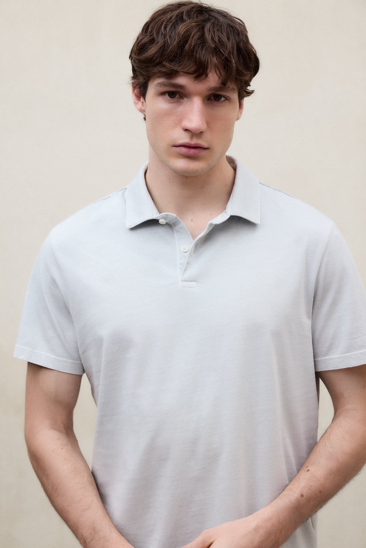 THEO STRICKPOLO IN HELLBLAU