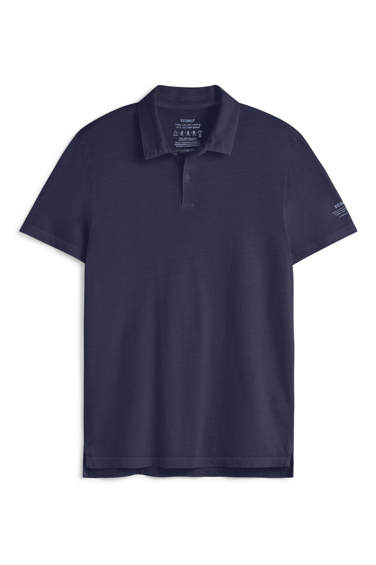 THEO NAVY BLUE KNIT POLO SHIRT
