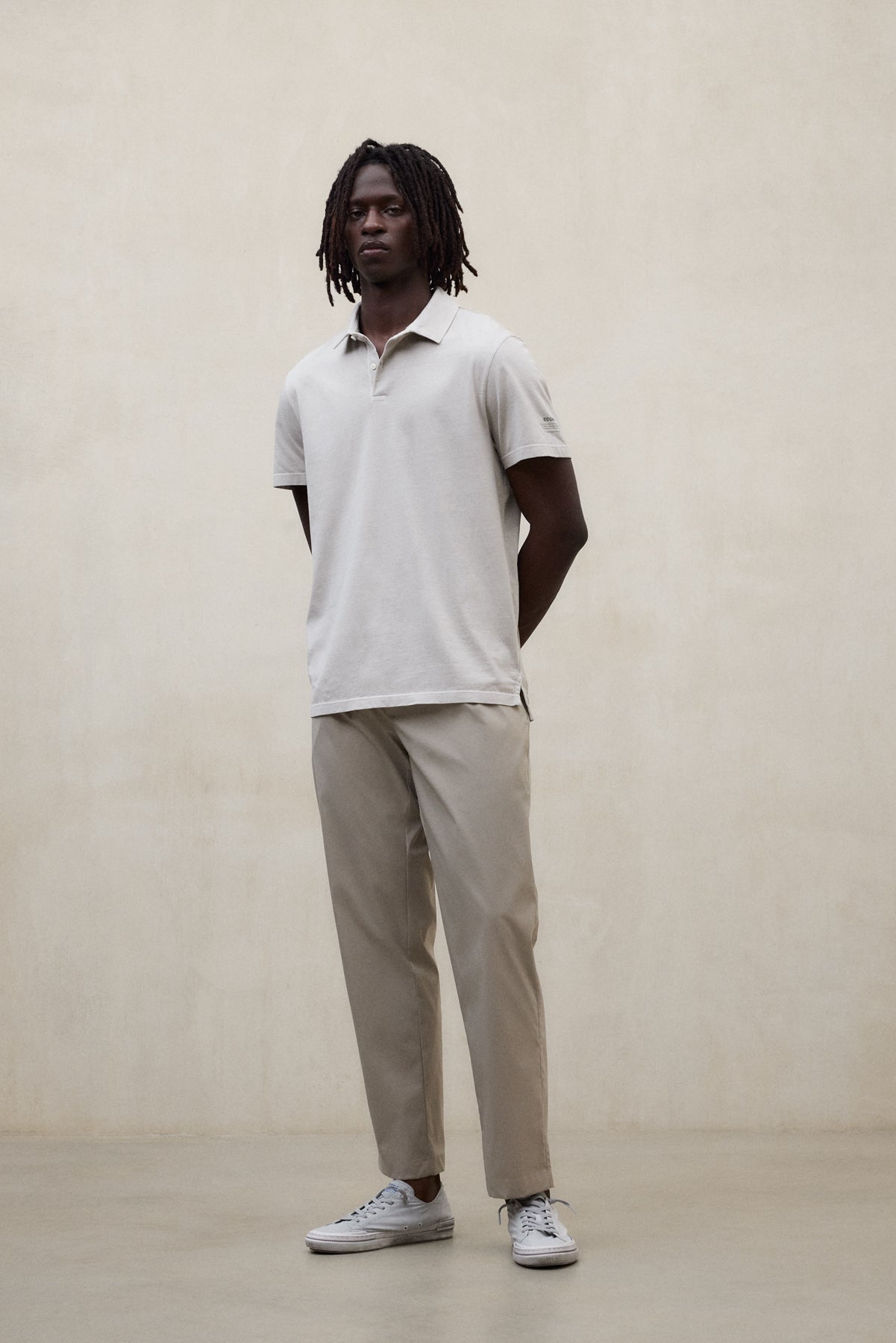 THEO GREY KNIT POLO SHIRT
