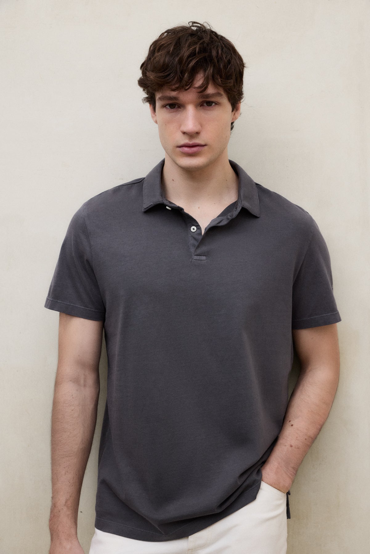 POLO IN MAGLIA THEO GRIGIO SCURO