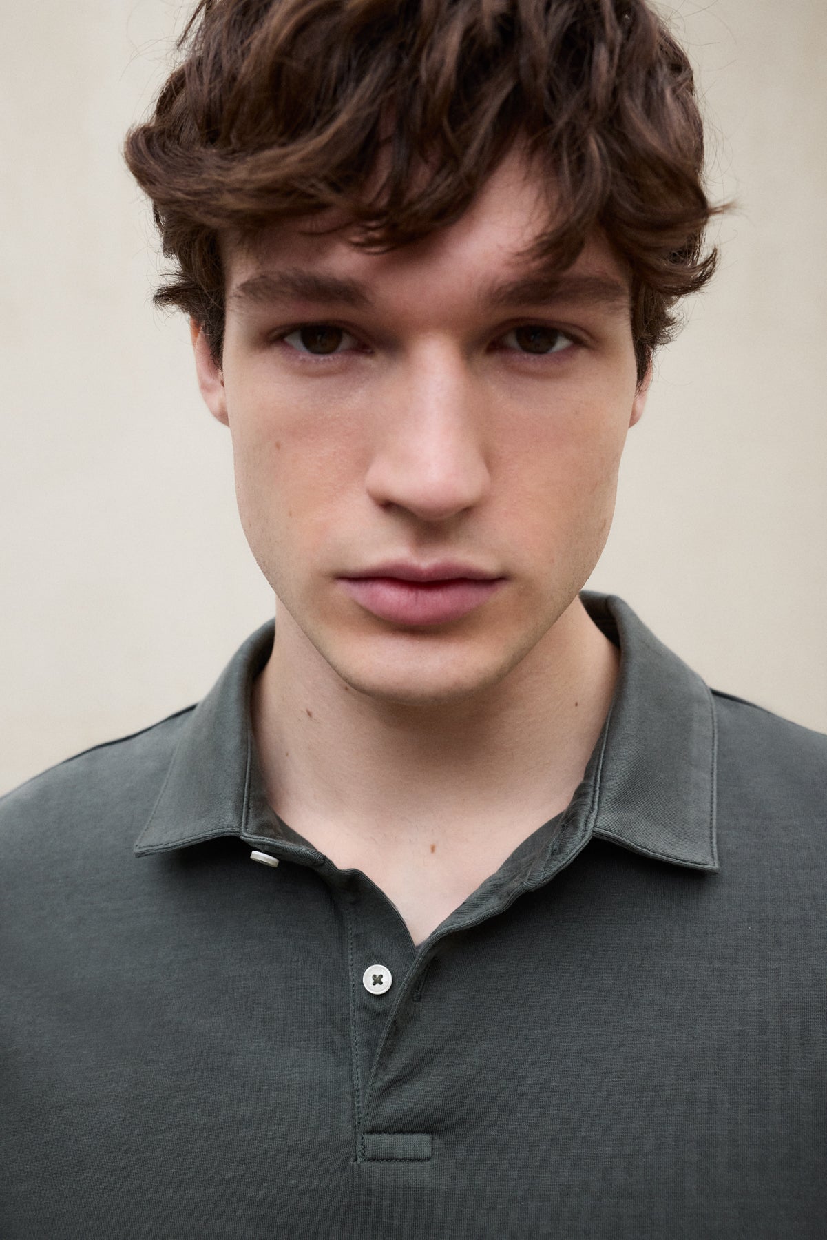 THEO DARK GREEN KNIT POLO SHIRT