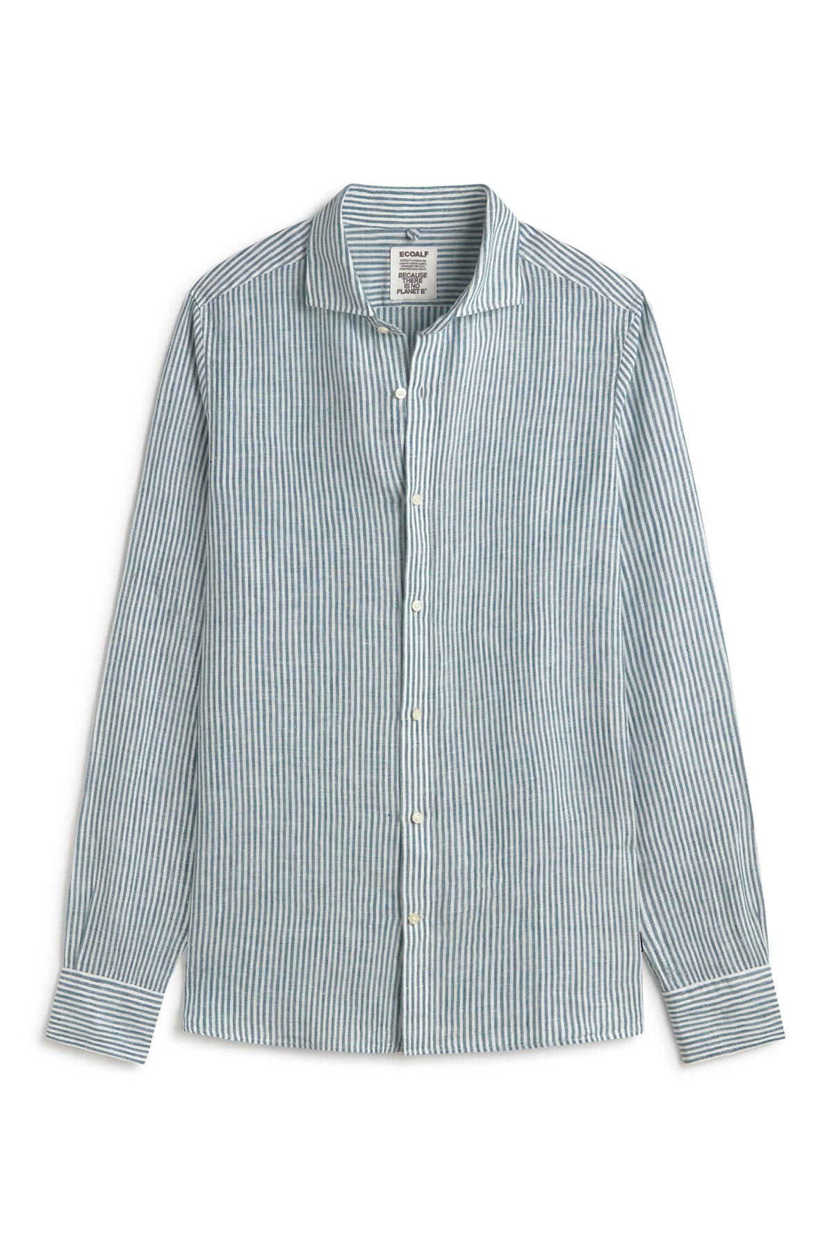 STRIPED GREEN ALFREDO LINEN SHIRT