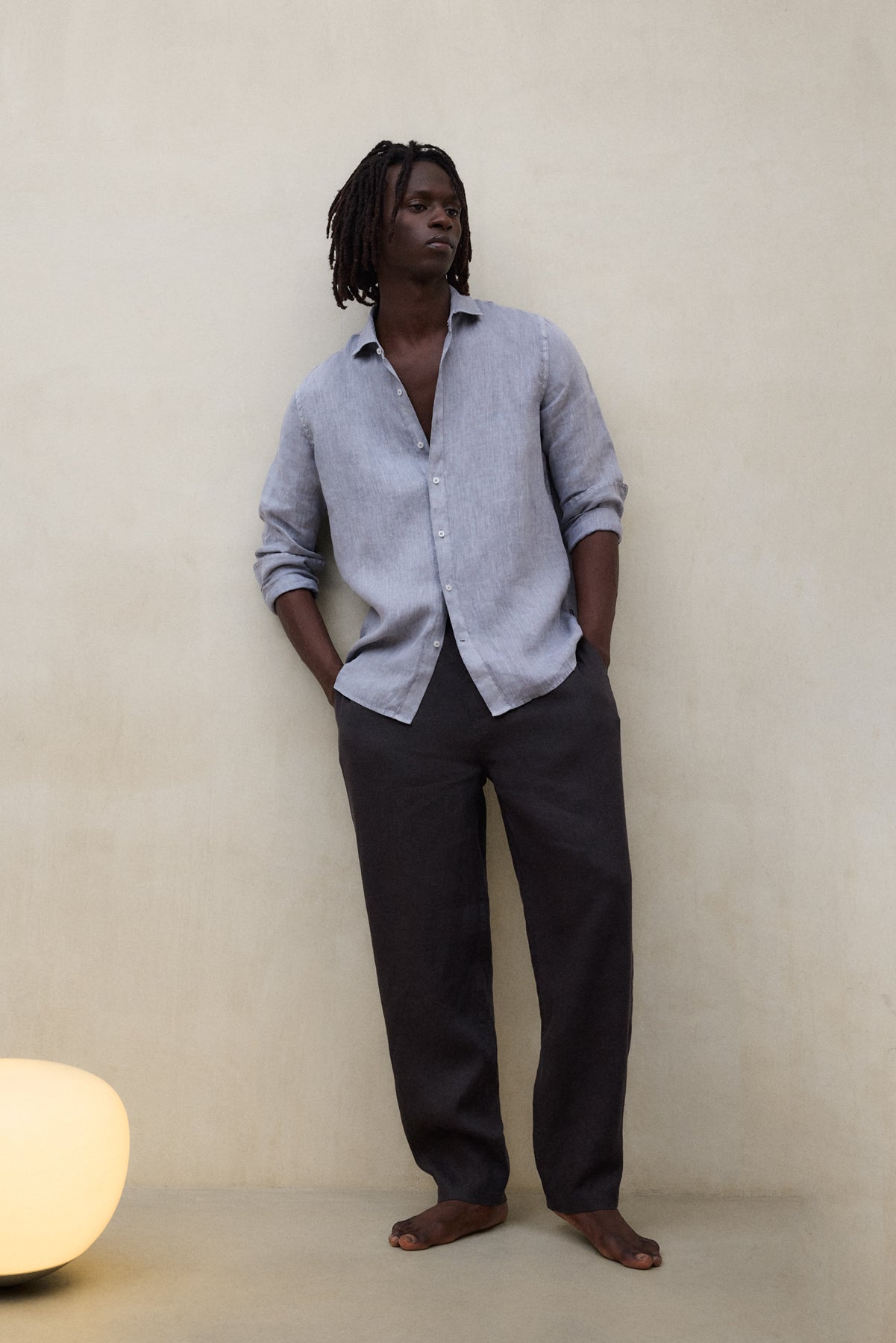 BLUE ALFREDO LINEN SHIRT