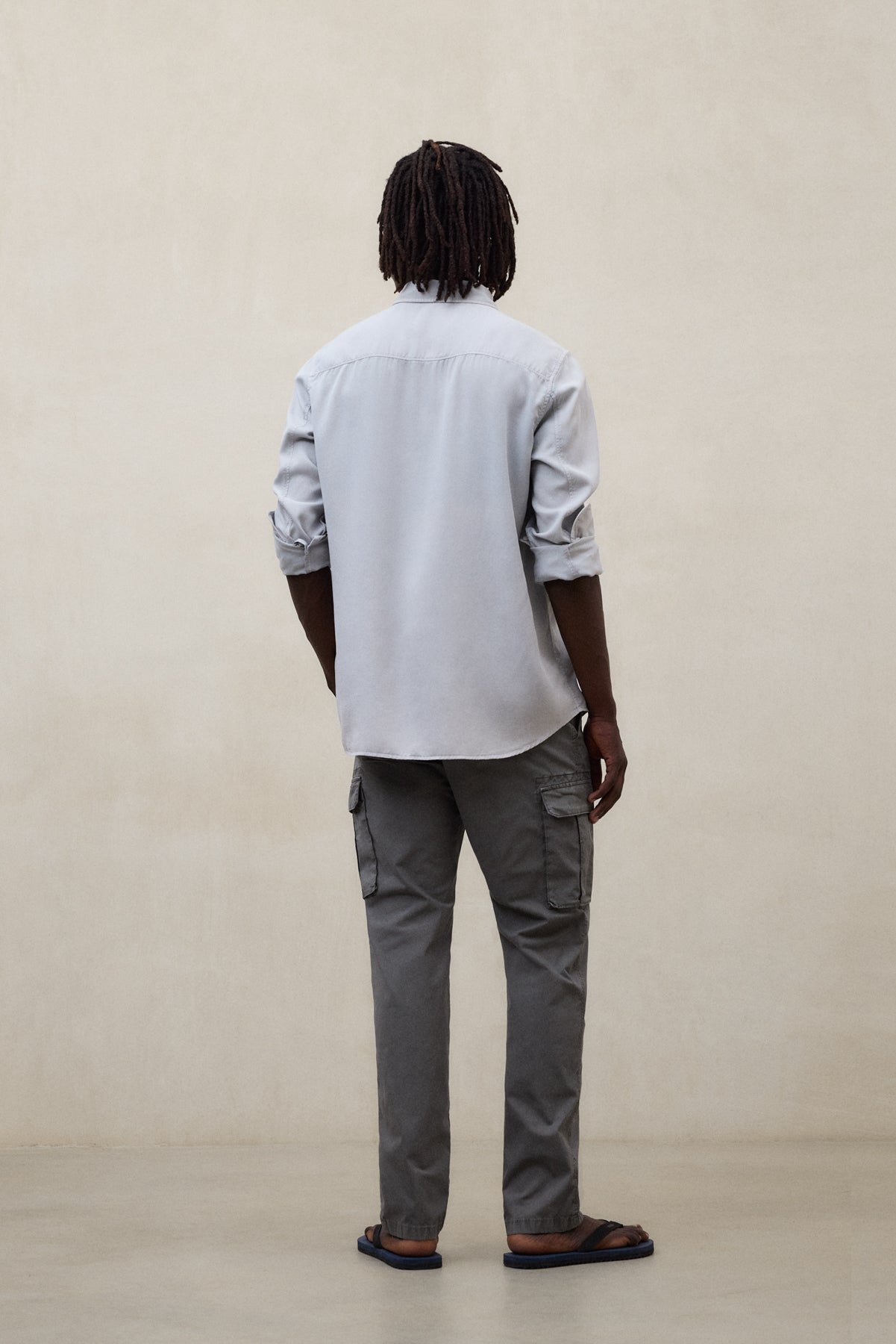 CAMISA ANTEJO DE TENCEL GRIS