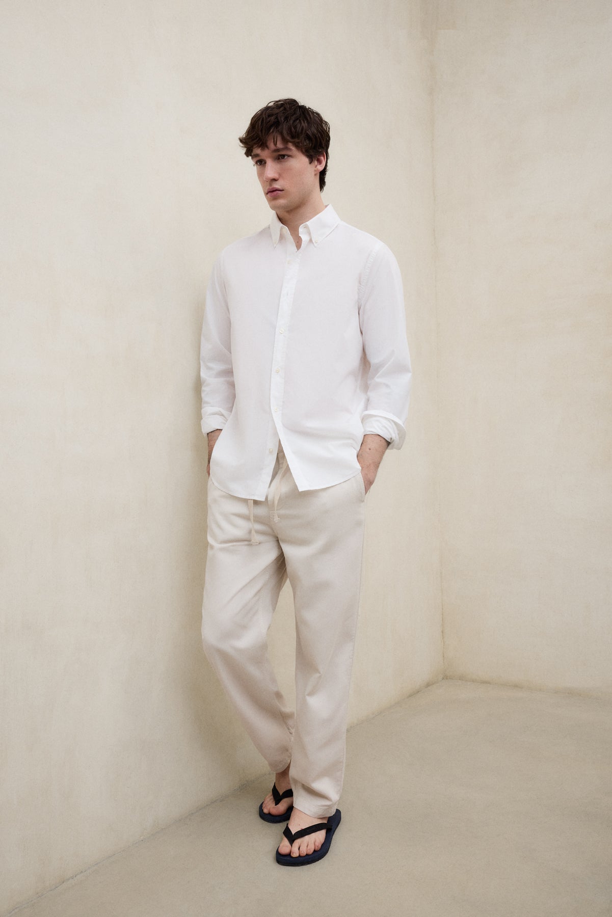 CHEMISE ANTEJO EN POPELINE BLANCHE