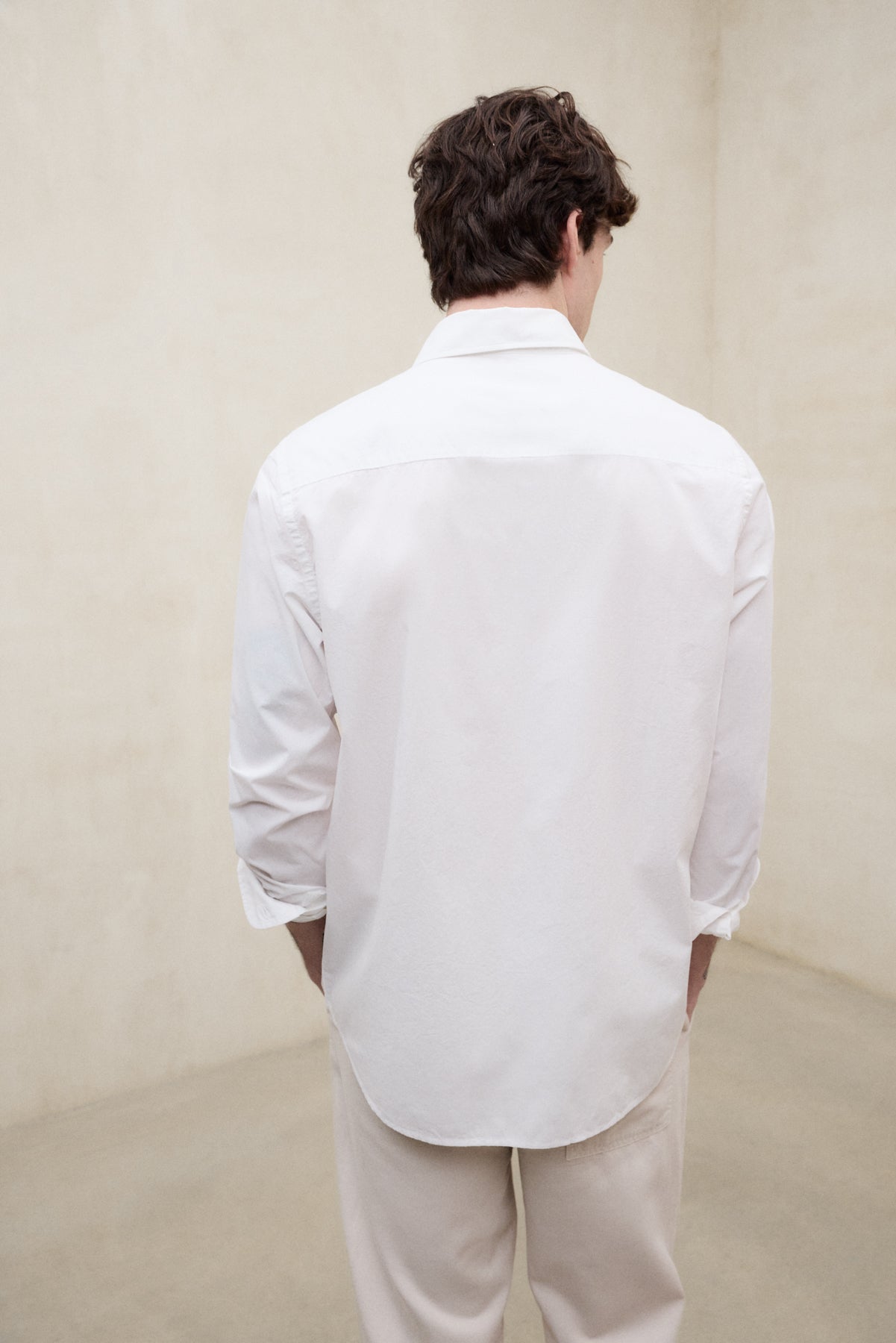 CHEMISE ANTEJO EN POPELINE BLANCHE