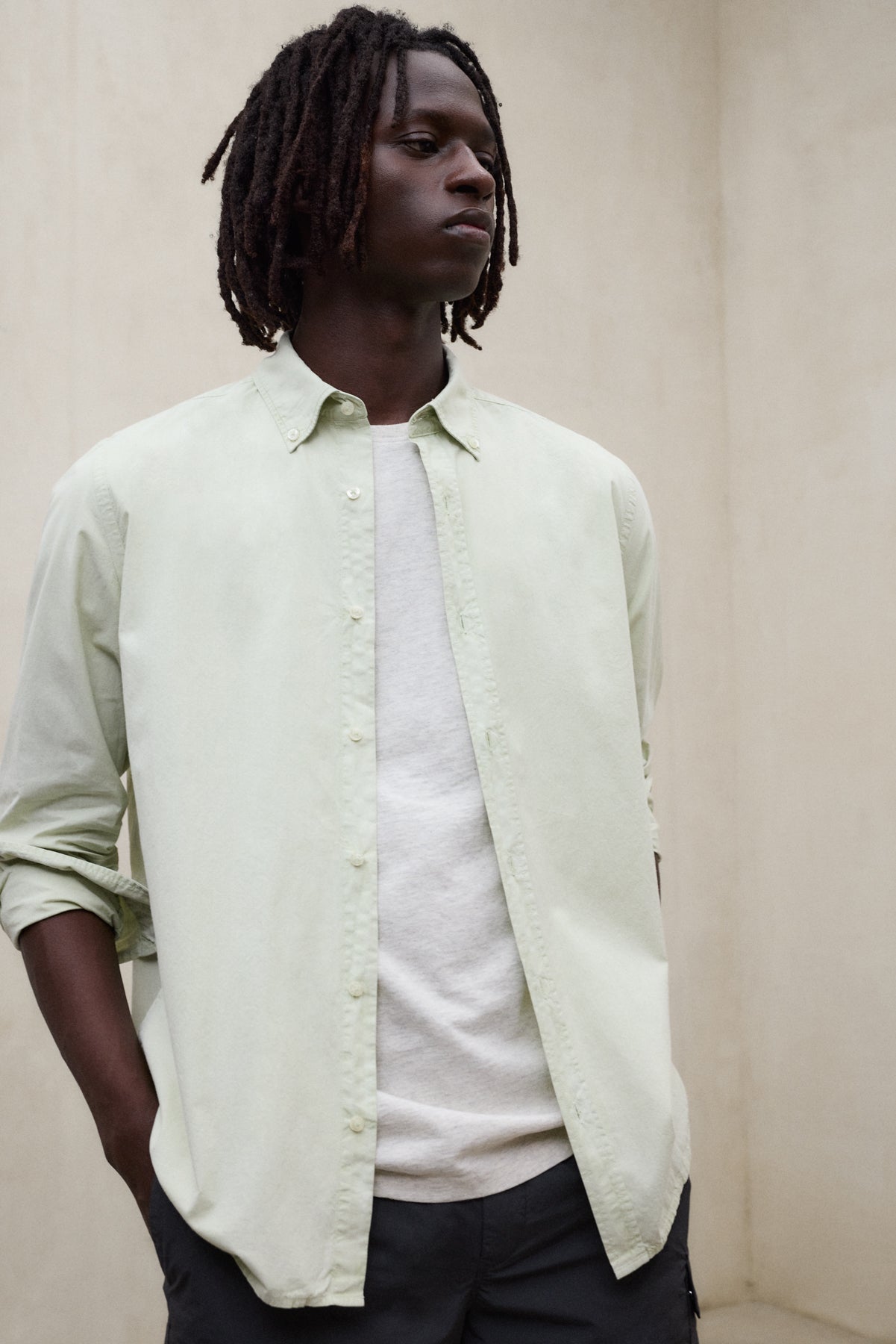 GREEN ANTEJO POPLIN SHIRT