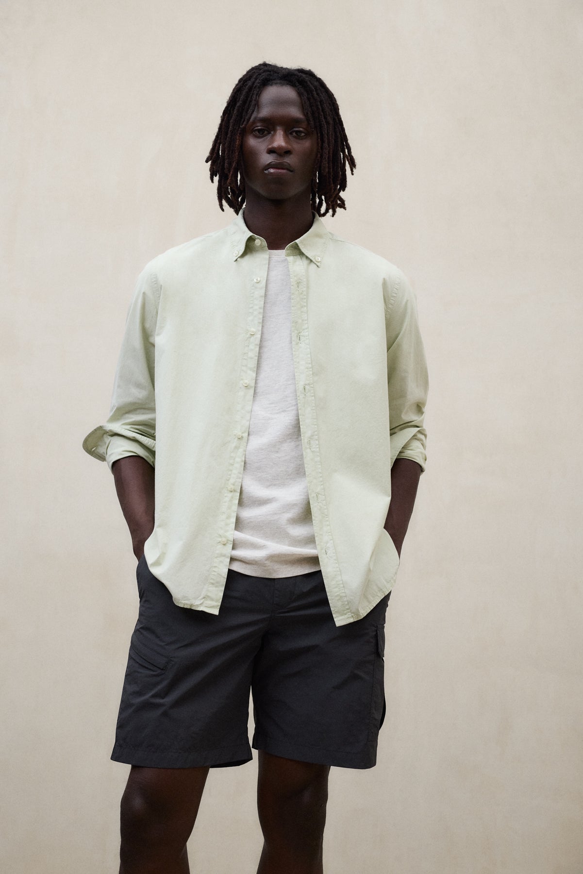 GREEN ANTEJO POPLIN SHIRT