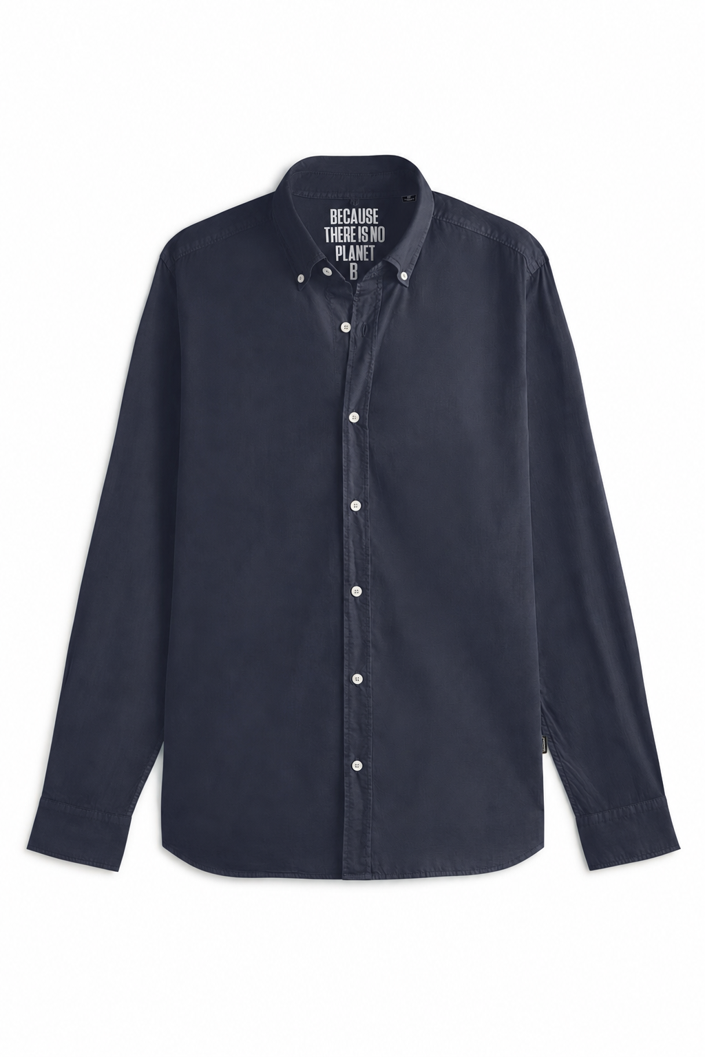 CAMISA ANTEJO DE POPELÍN AZUL MARINO