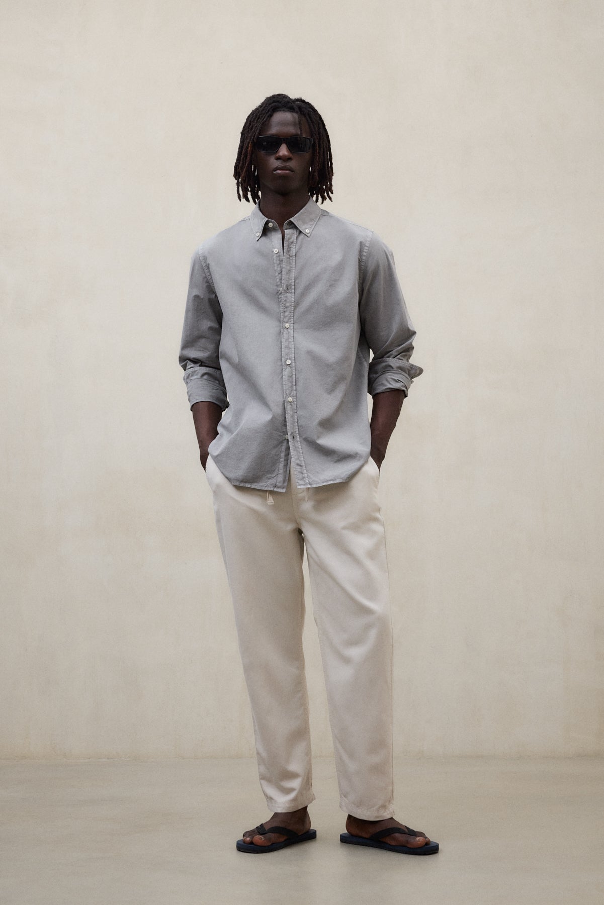 DARK GREY ANTEJO POPLIN SHIRT