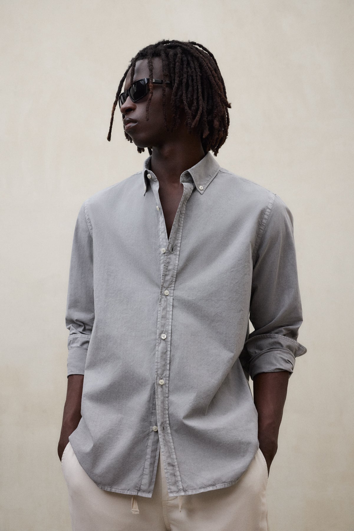 DARK GREY ANTEJO POPLIN SHIRT
