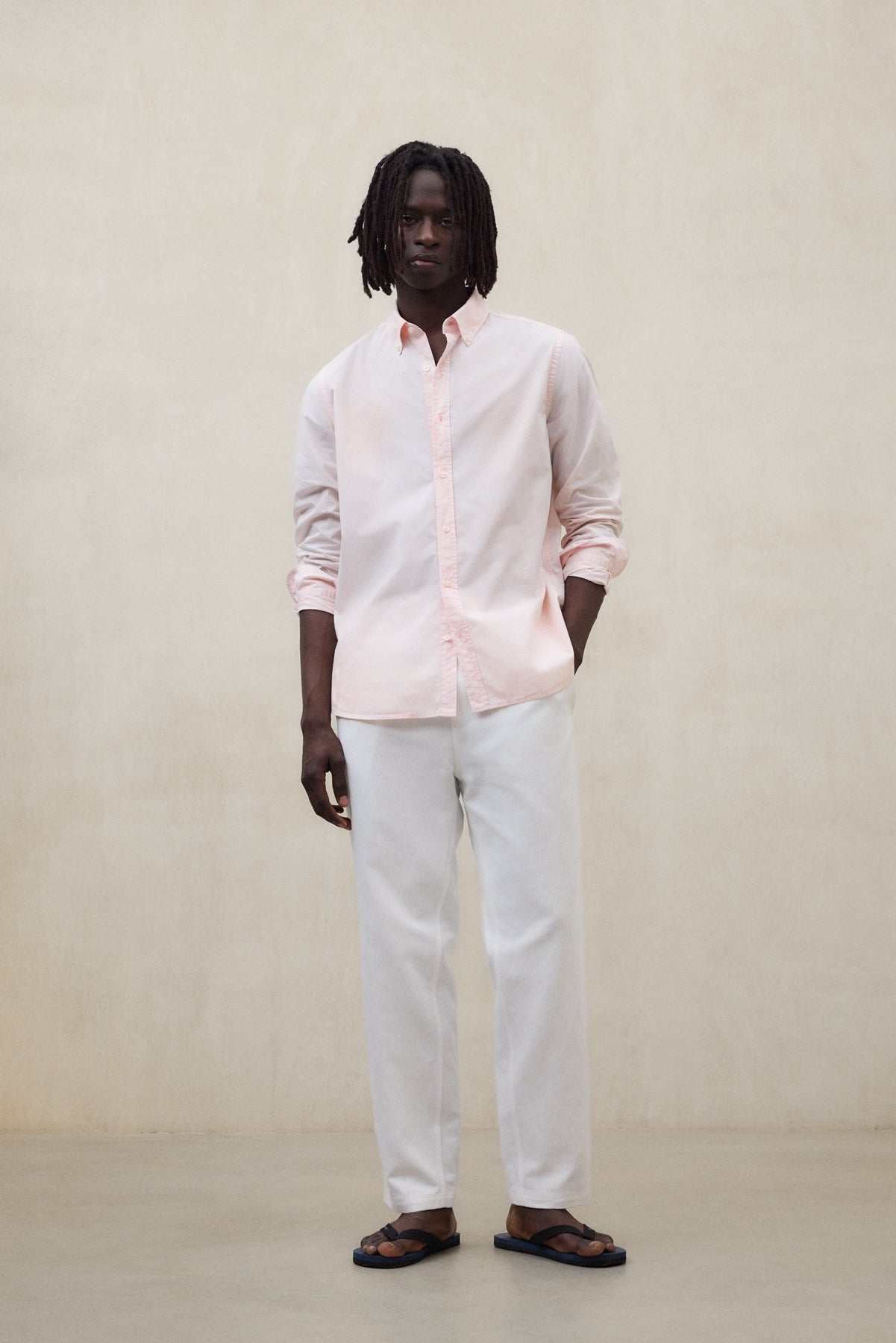 CHEMISE ANTEJO EN POPELINE ROSE