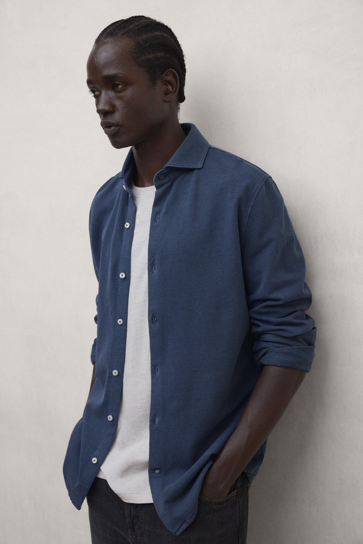 HEMD GOTHAM BLAU