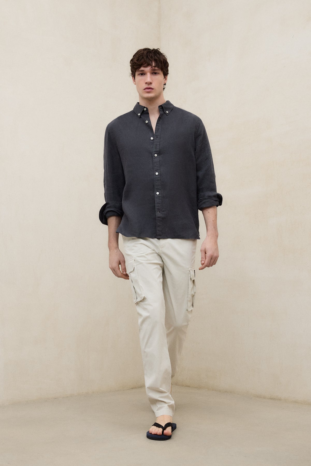 CAMISA MALIBU GRIS OSCURO