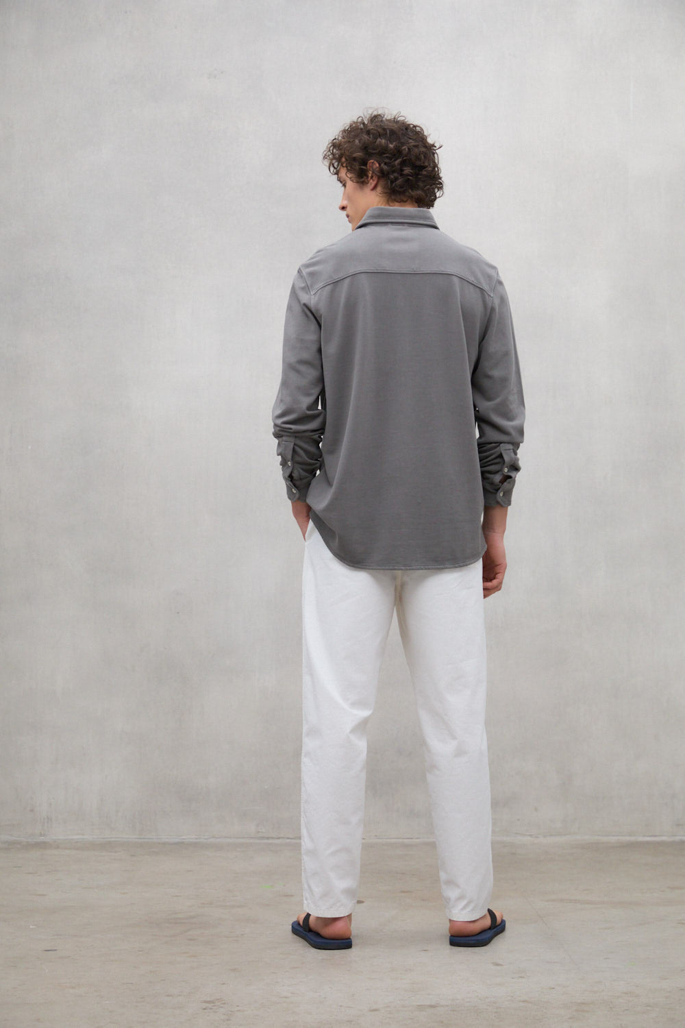 CHEMISE POL PIQUE GRIS FONCÉ