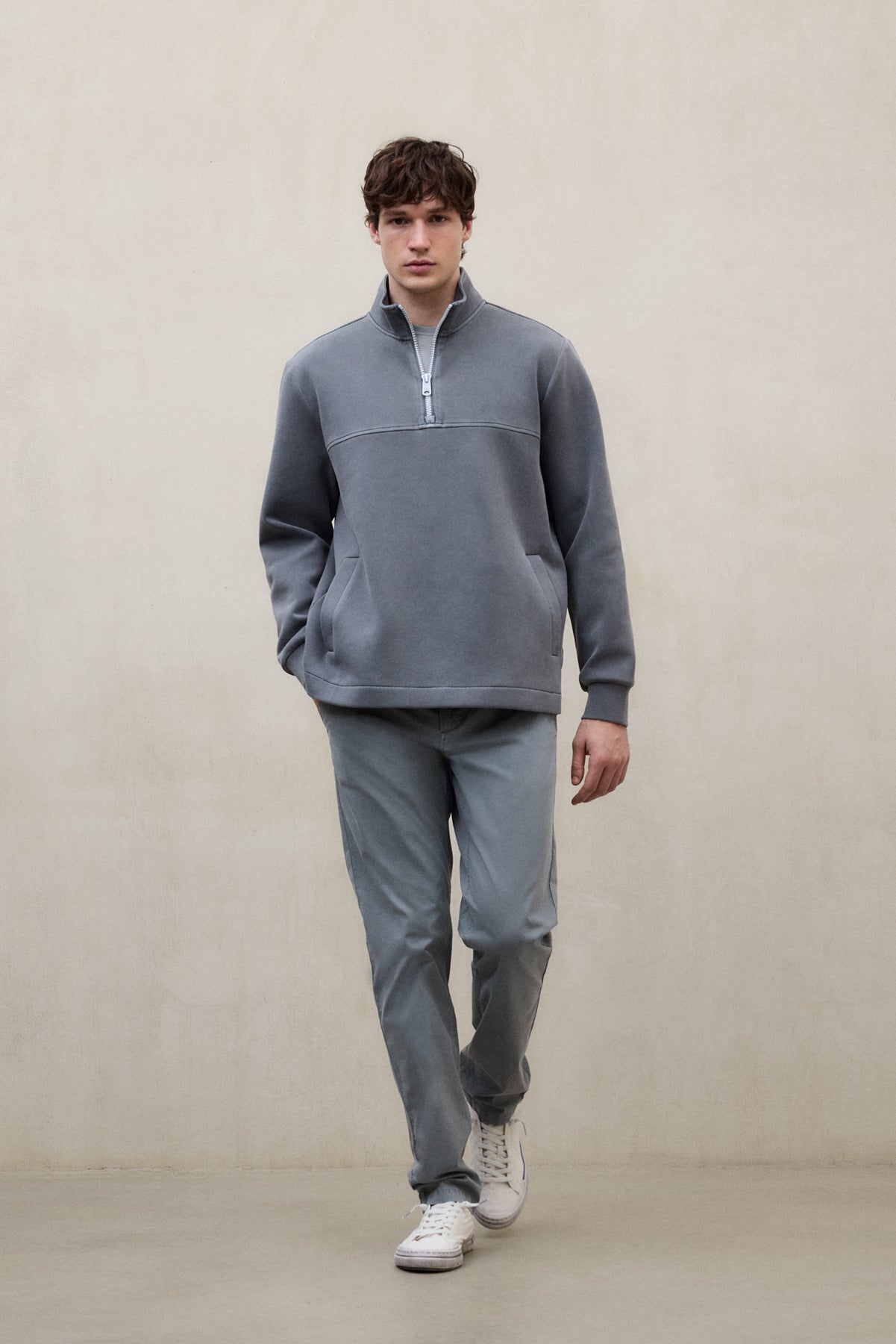 NEOPREN-SWEATSHIRT ALEX DUNKELGRAU