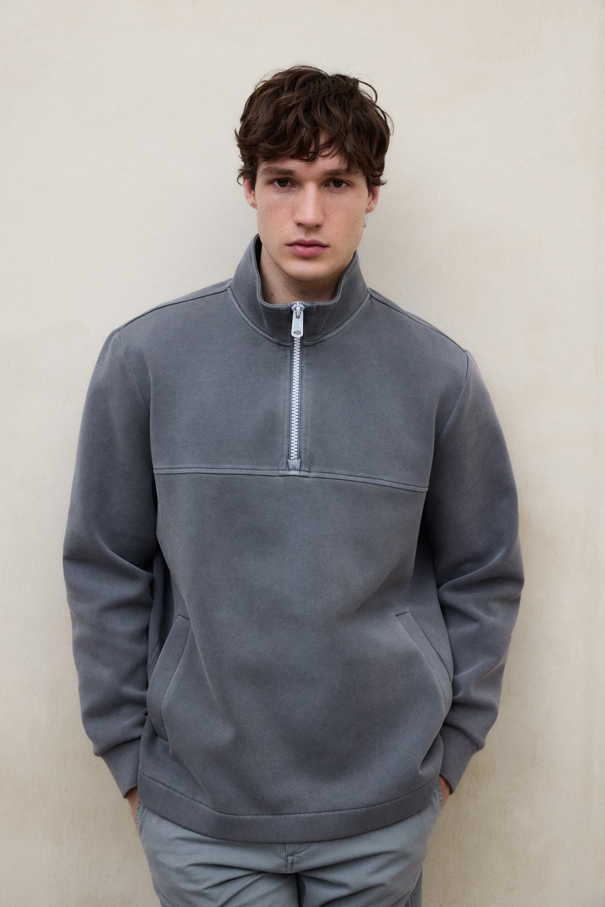 NEOPREN-SWEATSHIRT ALEX DUNKELGRAU