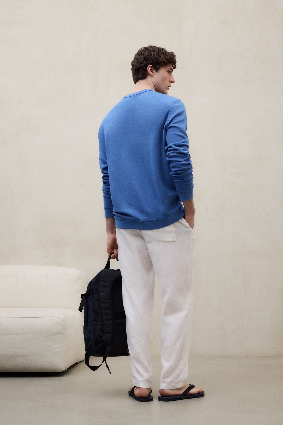 SWEATSHIRT GOLA BLAU