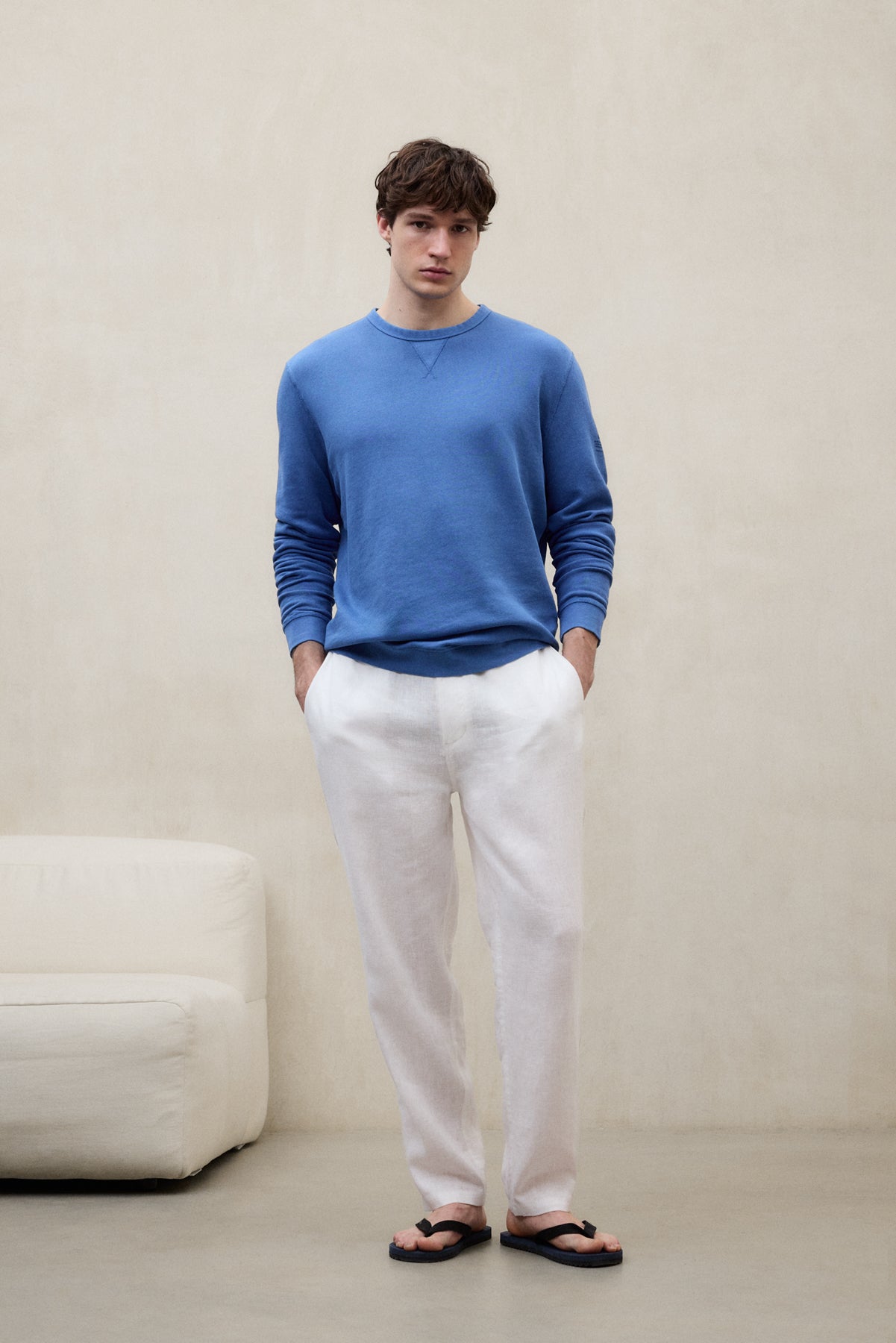 SWEATSHIRT GOLA BLAU