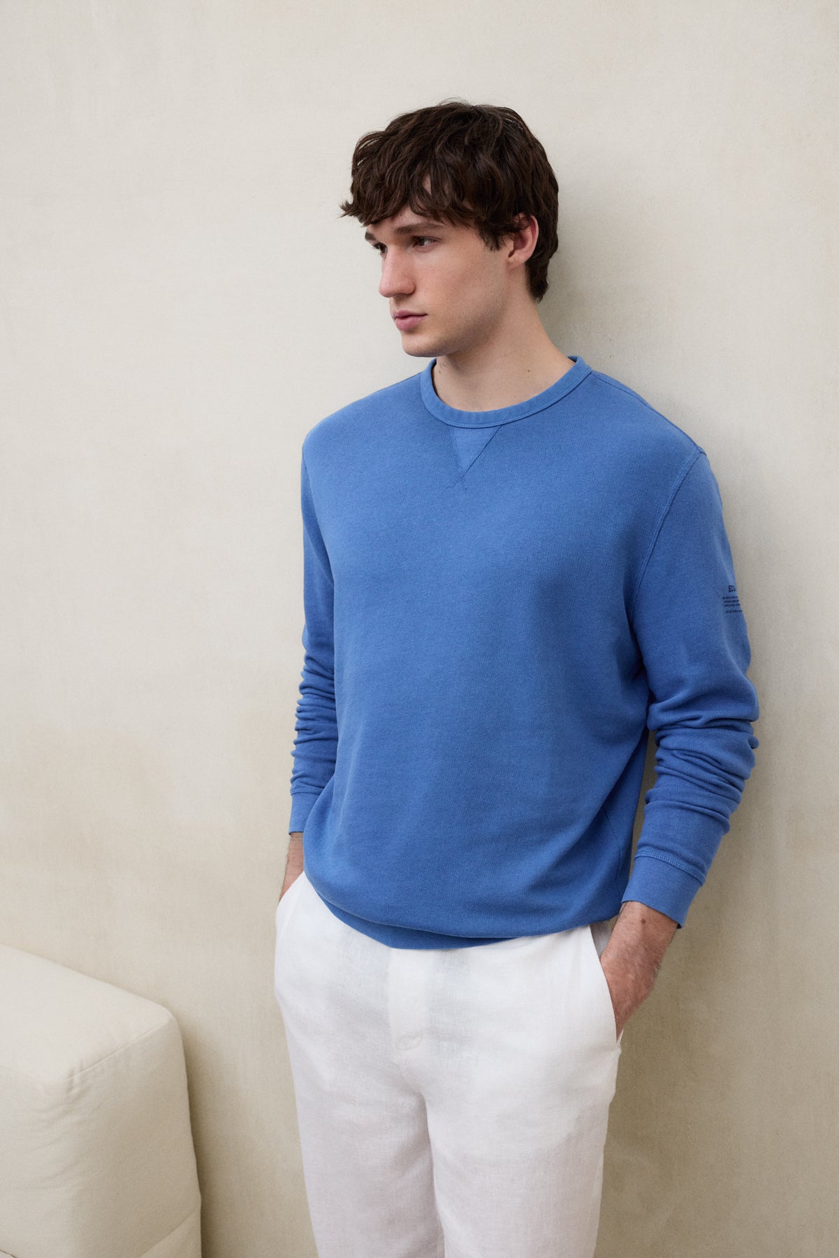SWEATSHIRT GOLA BLAU